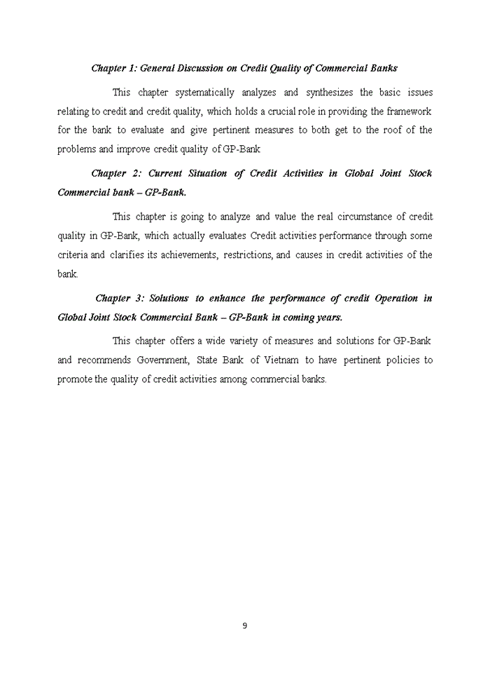 image for page Improving Credit Quality of Global Joint Stock Commercial Bank