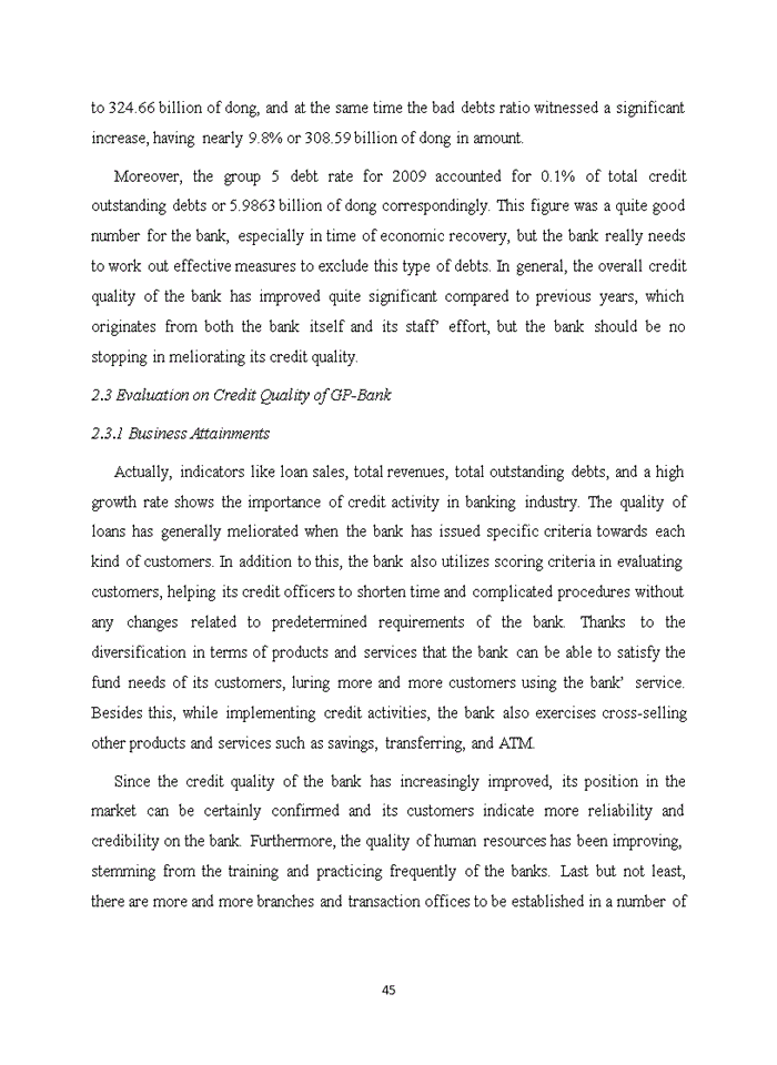 image for page Improving Credit Quality of Global Joint Stock Commercial Bank