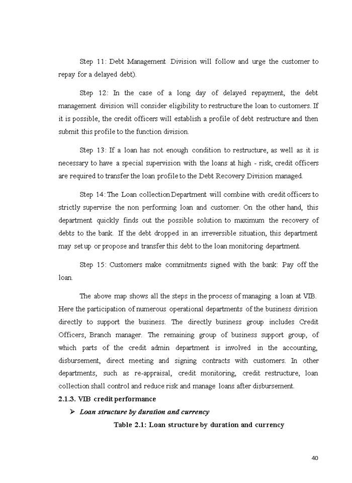 image for page Analysis of failures in implementing credit process at Vietnam International Bank