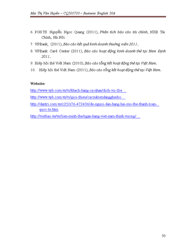 image for page Some solutions to enhance and develop VPSuper card business at VPBank branch in Nam Dinh province