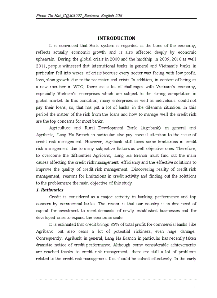 image for page Overview of agribank and agribank, lang ha branch