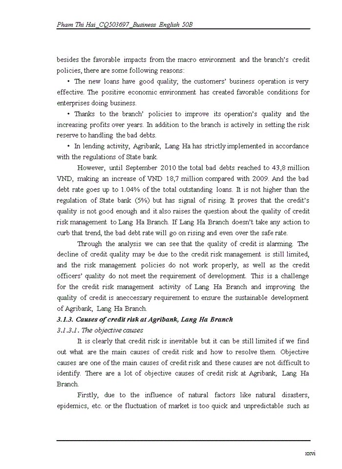 image for page Overview of agribank and agribank, lang ha branch