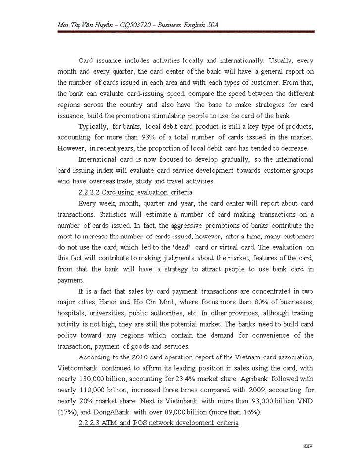 image for page Some solutions to enhance and develop VPSuper card business at VPBank branch in Nam Dinh province