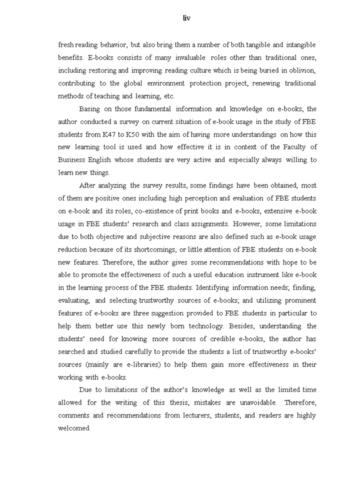 image for page E-book usage in the study of the faculty of business english students: current situation and recommendations to promote its effectiveness