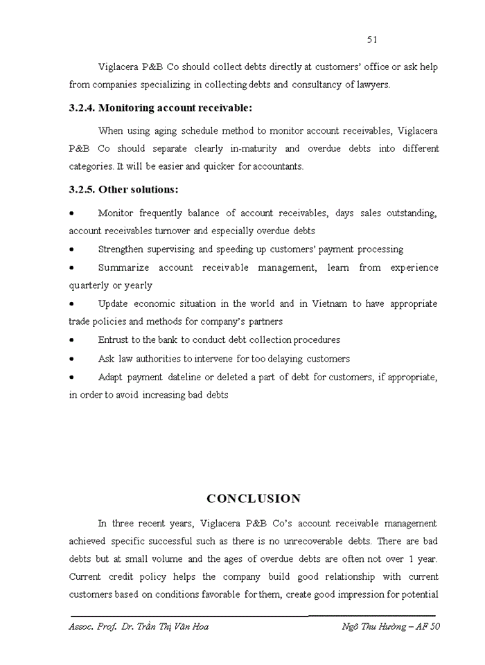 image for page Account Receivable Management in Viglacera Packings and Brake Linings Joint Stock Company