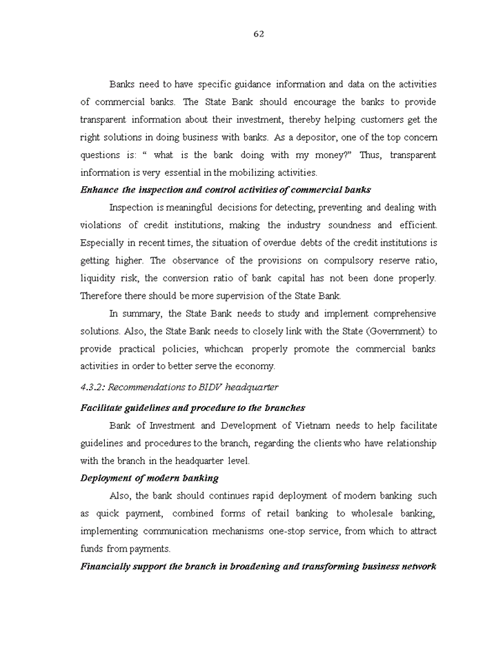 image for page Current situation of mobilizing activities in BIDV, Hanoi branch and solutions for improvement