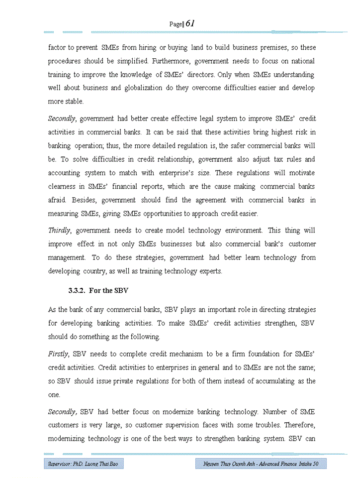 image for page Improving credit activities to small and medium sized enterprises in vietcombank hoan kiem branch