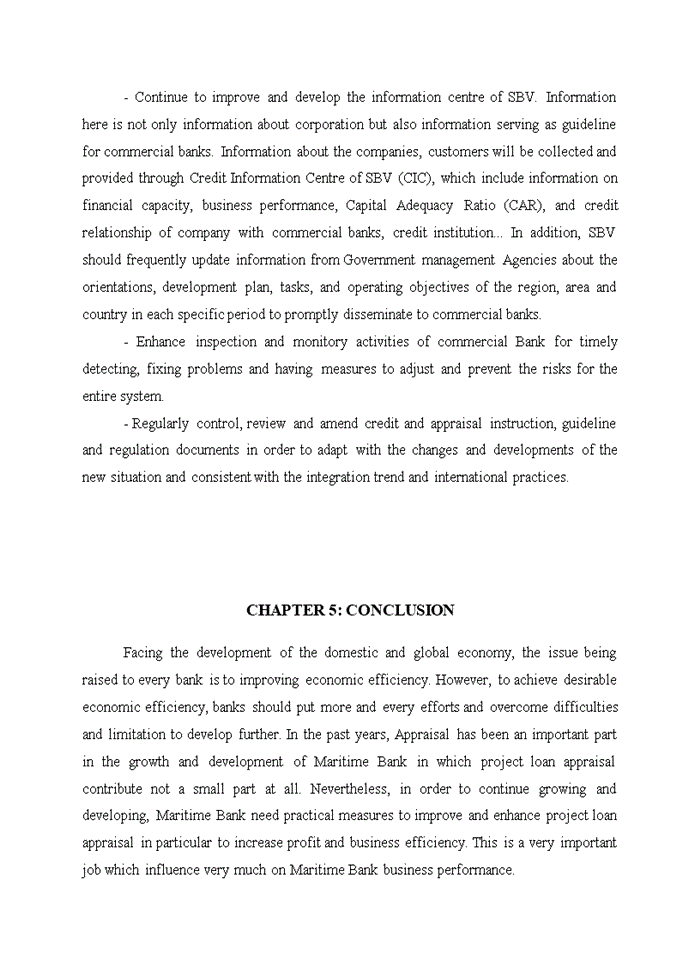 image for page Improving Project Loan Appraisal –Financial Aspect for Vietnam Maritime Commercial Joint stock Bank