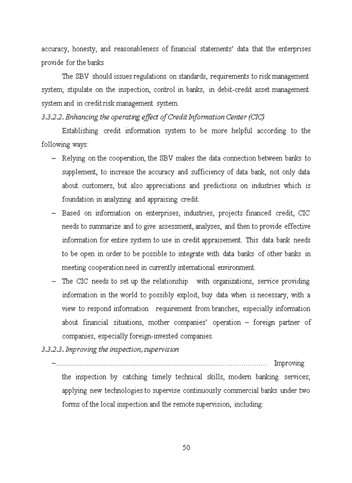 image for page Improving credit risk management in the Bank for Investment and Development of Vietnam – Thang Long Branch