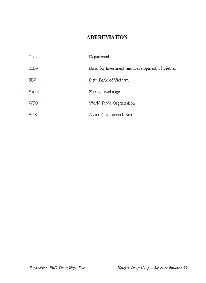 image for page Improving the effectiveness of foreign currency trading activity at quang trung branch, bank for investment and development of vietnam (bidv