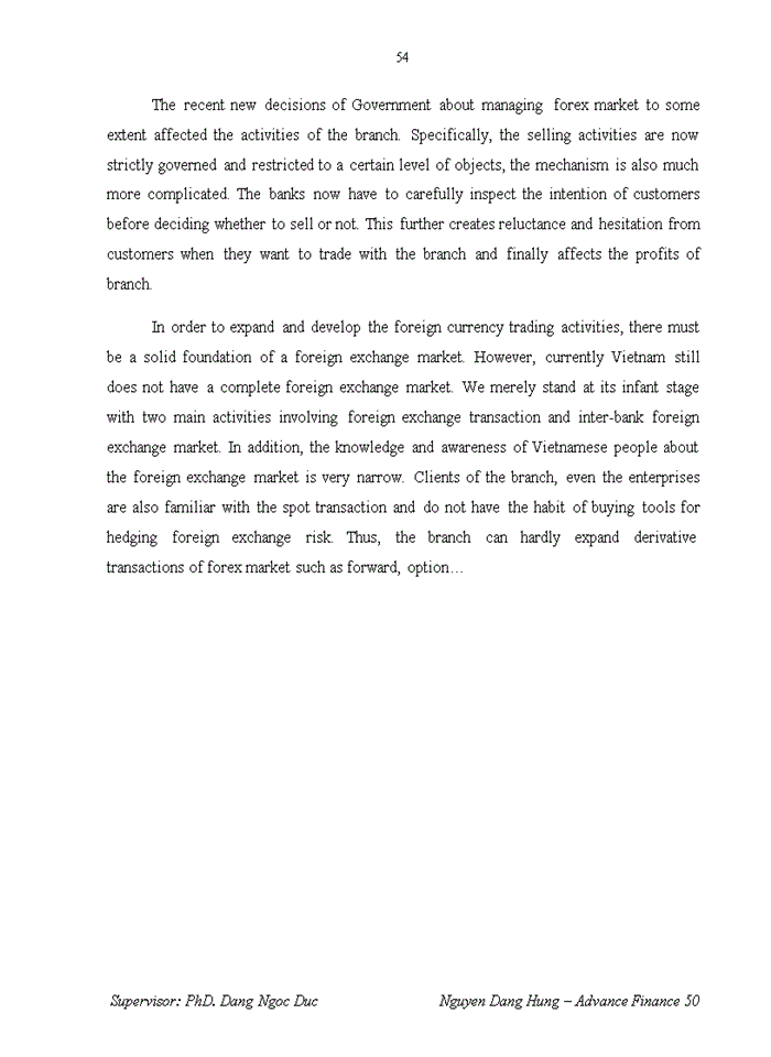 image for page Improving the effectiveness of foreign currency trading activity at quang trung branch, bank for investment and development of vietnam (bidv