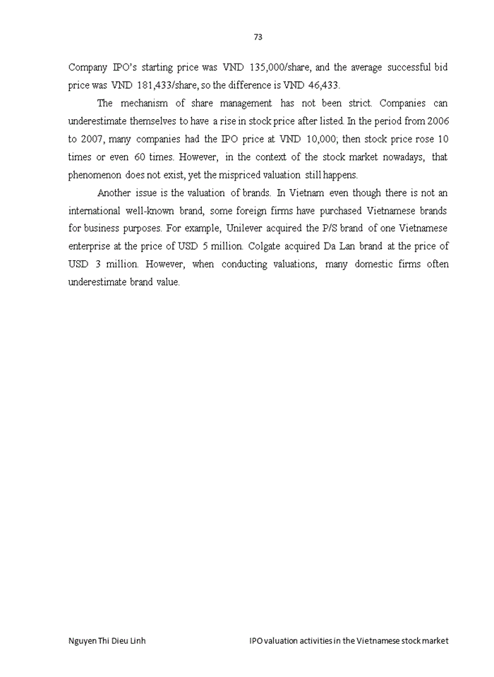 image for page Ipo valuation activities in the vietnamese stock market – real situation and solutions