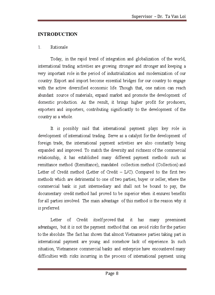 image for page Solutions to prevent risks in international payment by Letter of Credit at BIDV Dong Do branch