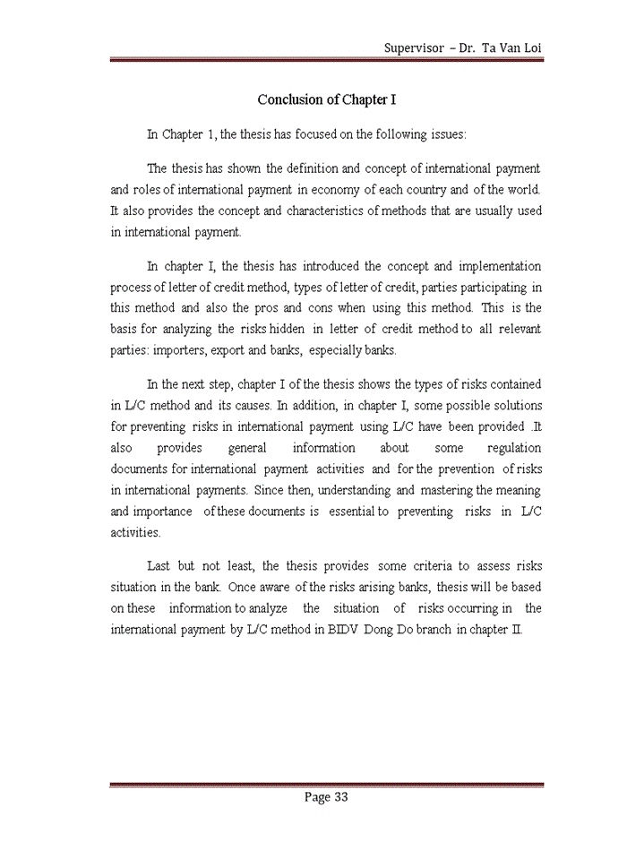 image for page Solutions to prevent risks in international payment by Letter of Credit at BIDV Dong Do branch