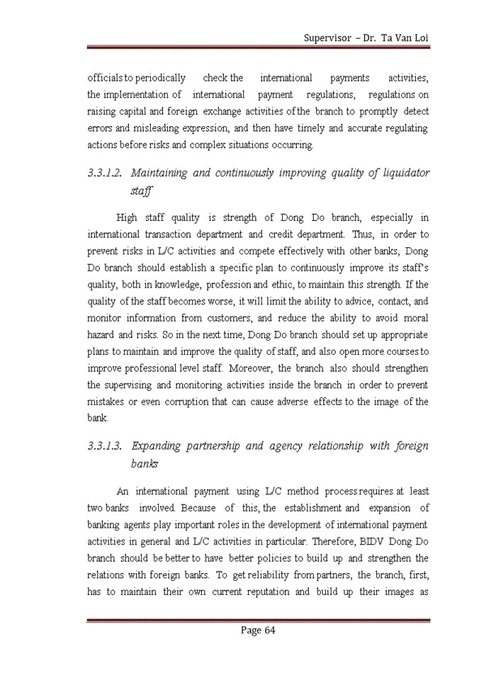 image for page Solutions to prevent risks in international payment by Letter of Credit at BIDV Dong Do branch