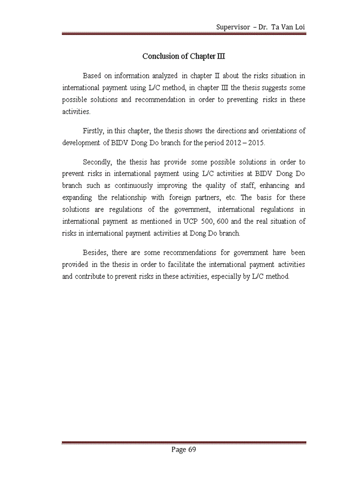 image for page Solutions to prevent risks in international payment by Letter of Credit at BIDV Dong Do branch