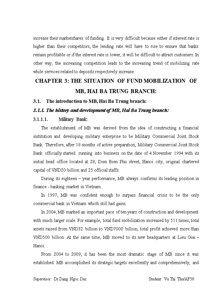 image for page The solutions to improve the efficiency of funds mobilization in Military Bank, Hai Ba Trung branch