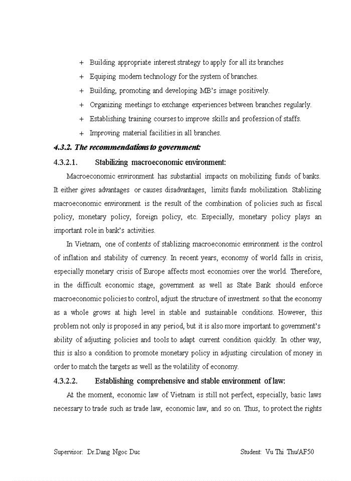 image for page The solutions to improve the efficiency of funds mobilization in Military Bank, Hai Ba Trung branch