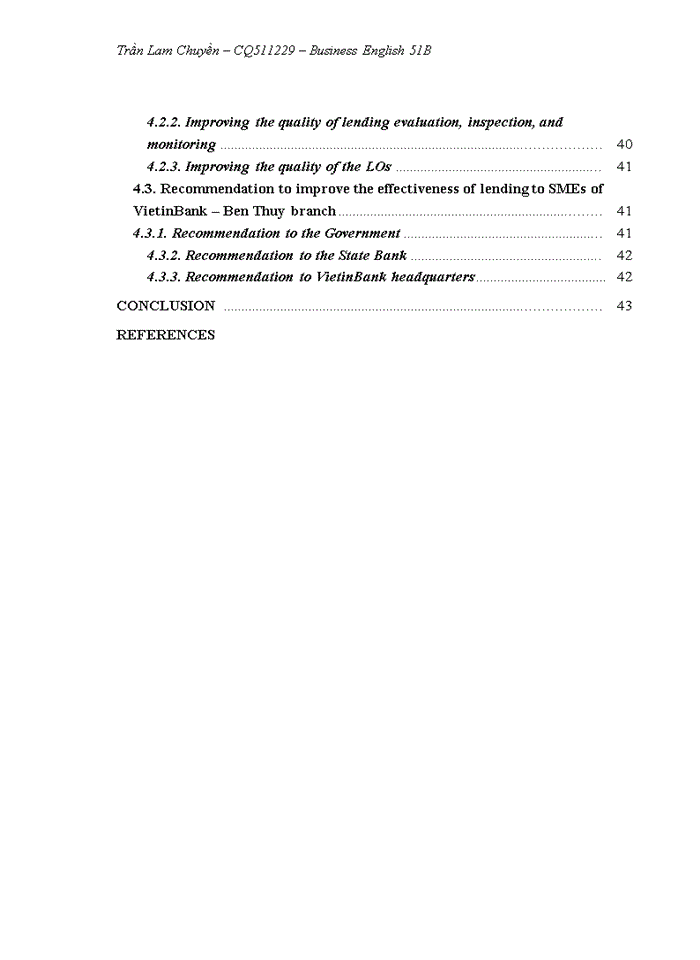 image for page Improving the effectiveness of lending to small and medium enterprises at vietinbank – ben thuy branch