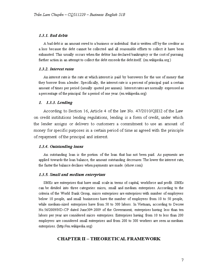 image for page Improving the effectiveness of lending to small and medium enterprises at vietinbank – ben thuy branch