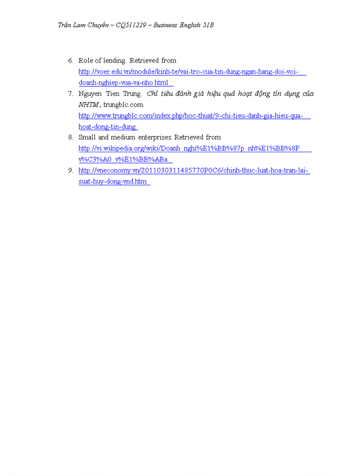 image for page Improving the effectiveness of lending to small and medium enterprises at vietinbank – ben thuy branch