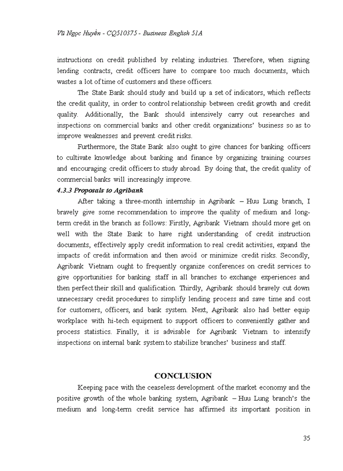 image for page Enhancing the quality of medium and long-term credit in vietnam bank for agriculture and rural development – huu lung branch