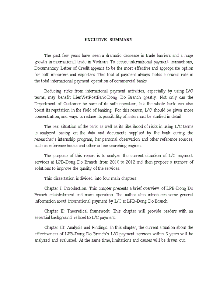 image for page Solutions to limit risks in international payment by using l/c at lienvietpostbank-dong do branch