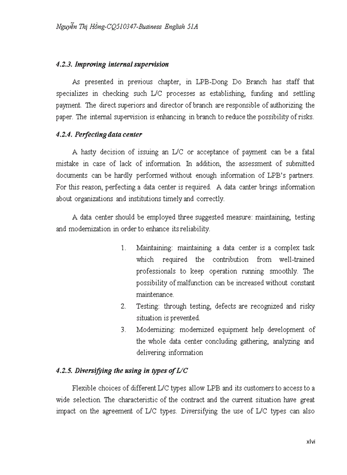 image for page Solutions to limit risks in international payment by using l/c at lienvietpostbank-dong do branch