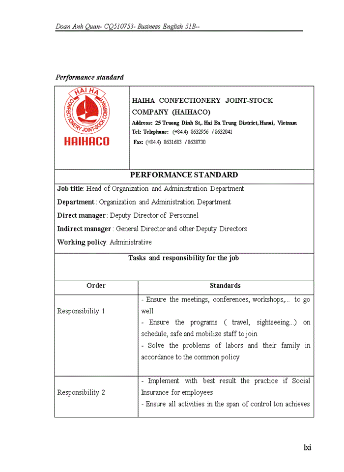 image for page Improving the process of job analysis in haiha confectionery joint-stock company haihaco