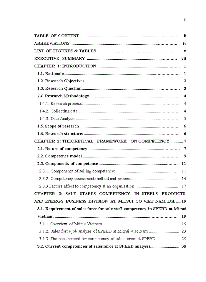image for page Sales force competency of steels products and energy business division in mitsui &co viet nam ltd