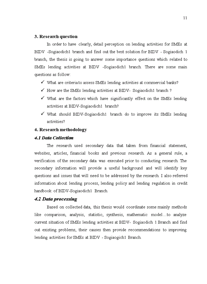 image for page Improving lending activities for smes at joint stock commercial bank for investment and development of viet nam – sogiaodich 1 branch