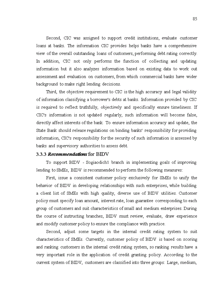 image for page Improving lending activities for smes at joint stock commercial bank for investment and development of viet nam – sogiaodich 1 branch