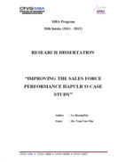 Improving the sales force performance hapulico case study