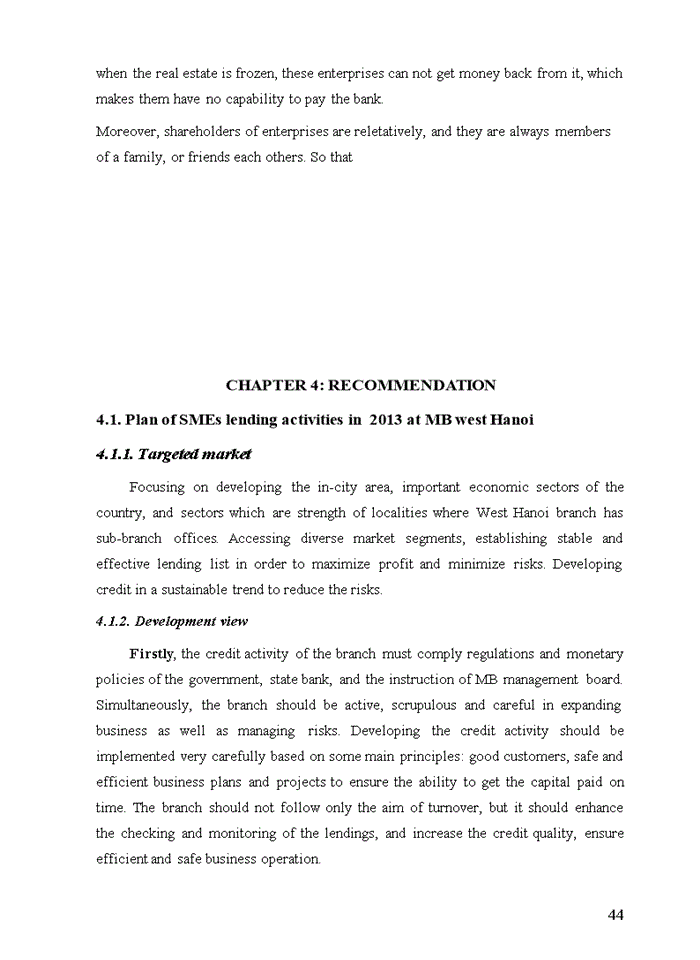 image for page Enhancing lending activities to small and medium sized enterprises in military bank  tay ha noi branch