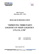 Improving third party logistics in nissin logistics (vn) co., ltd