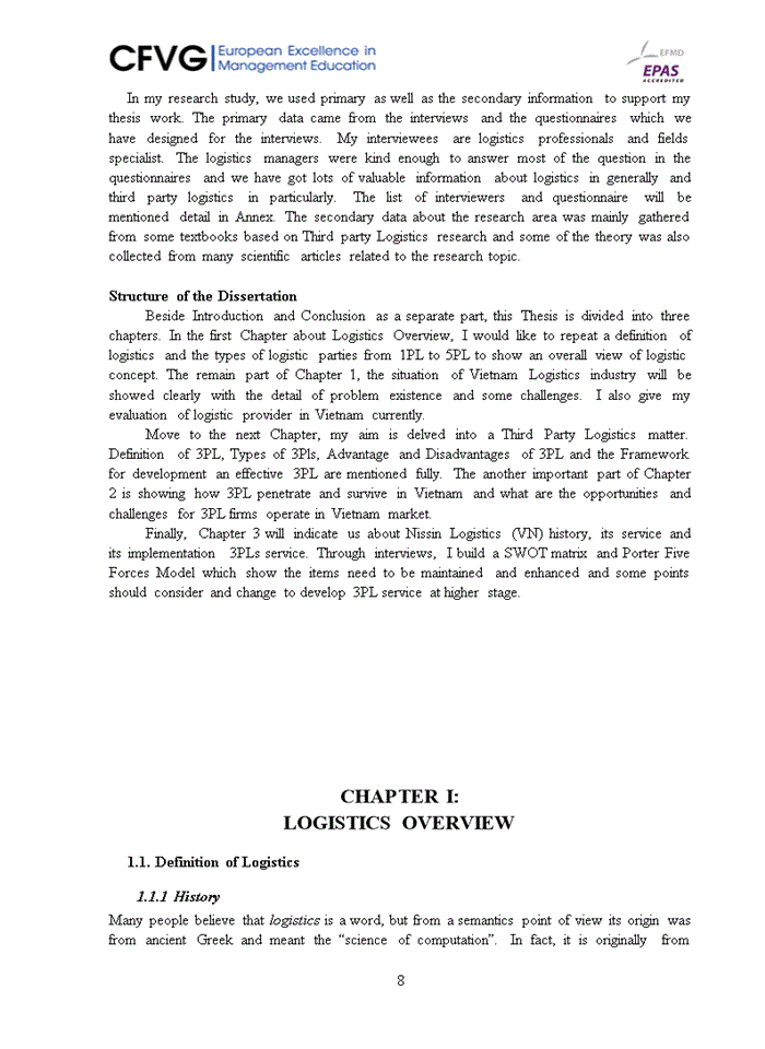 image for page Improving third party logistics in nissin logistics (vn) co., ltd