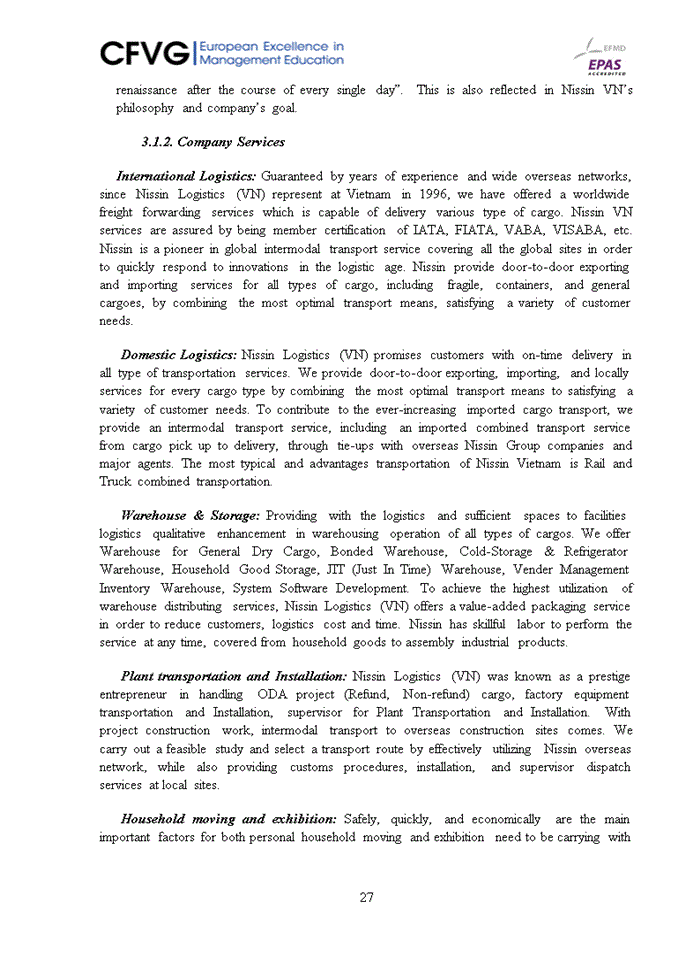 image for page Improving third party logistics in nissin logistics (vn) co., ltd