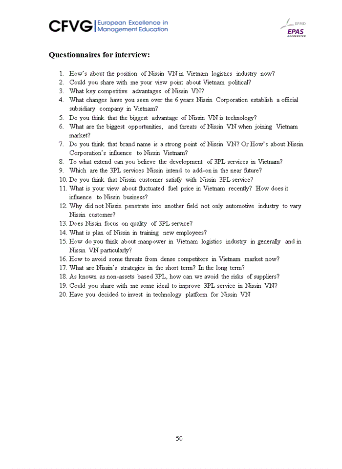 image for page Improving third party logistics in nissin logistics (vn) co., ltd