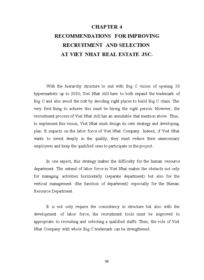 image for page The recruitment and selection process in viet nhat real estate joint stock company