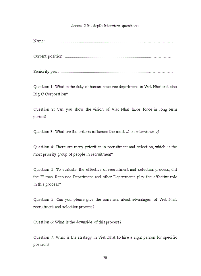 image for page The recruitment and selection process in viet nhat real estate joint stock company