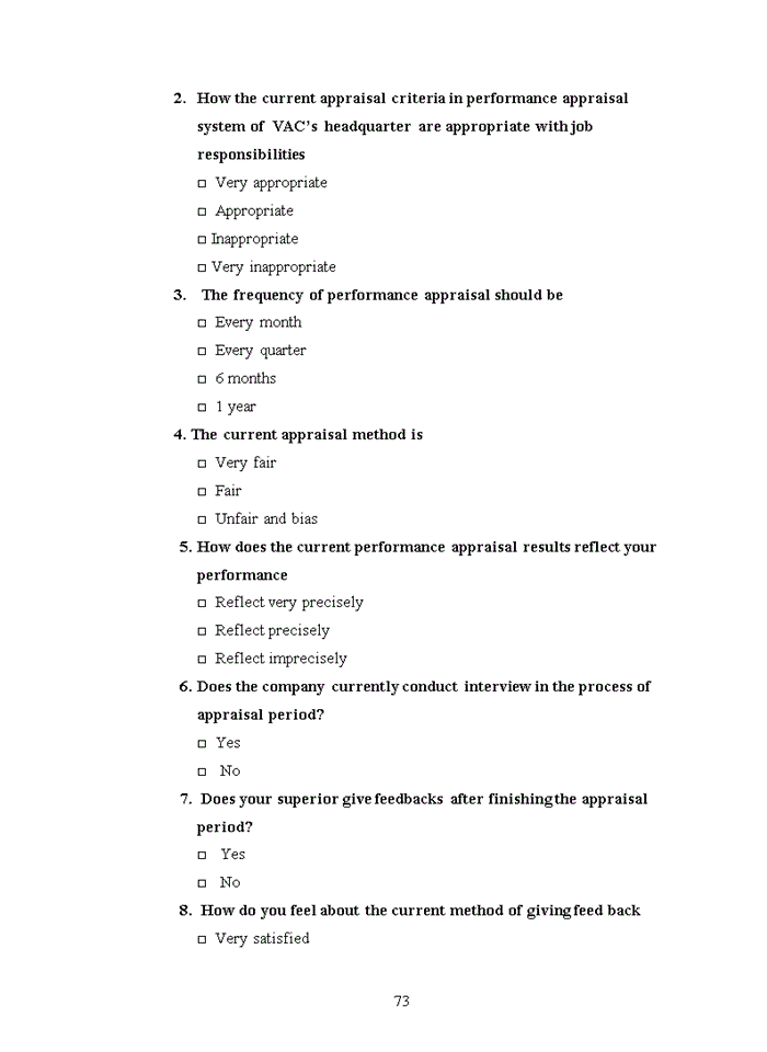 image for page Improving performance appraisal system in vietnam airlines corporation’s headquarter