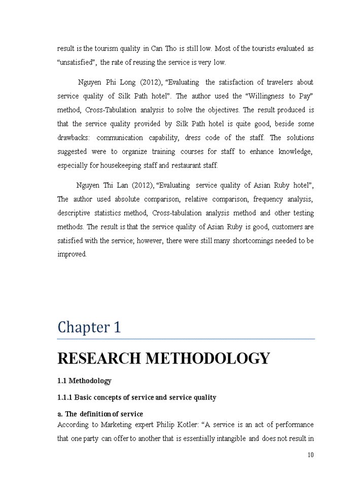 image for page Evaluating service quality of A Dong hotel Bachelor of Business Administration in English (E-BBA) Thesis