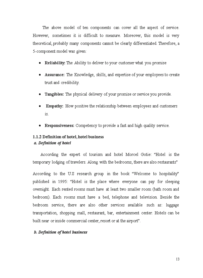 image for page Evaluating service quality of A Dong hotel Bachelor of Business Administration in English (E-BBA) Thesis