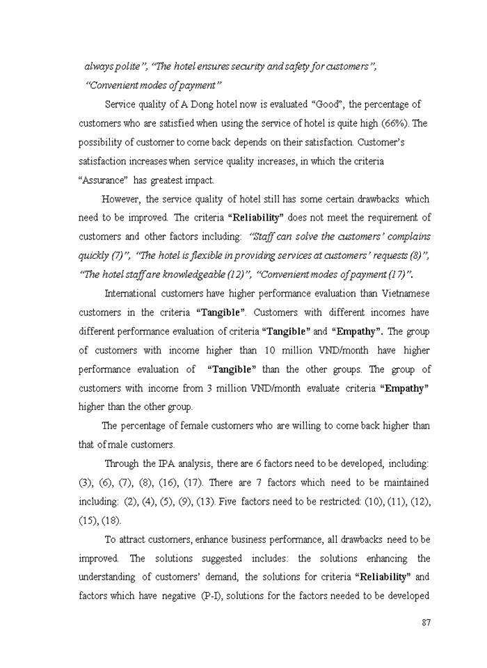 image for page Evaluating service quality of A Dong hotel Bachelor of Business Administration in English (E-BBA) Thesis