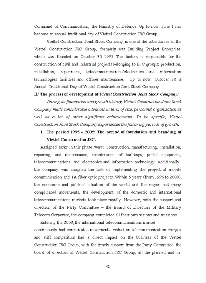 image for page Improving recruitment and employee selection system at Viettel Construction Joint Stock Company