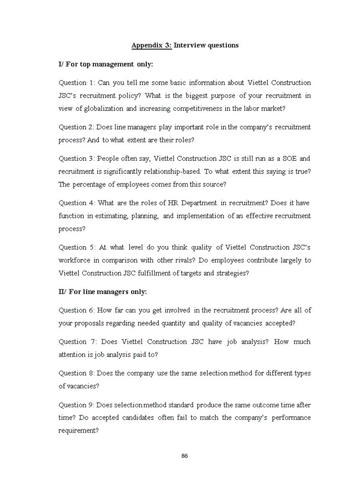 image for page Improving recruitment and employee selection system at Viettel Construction Joint Stock Company