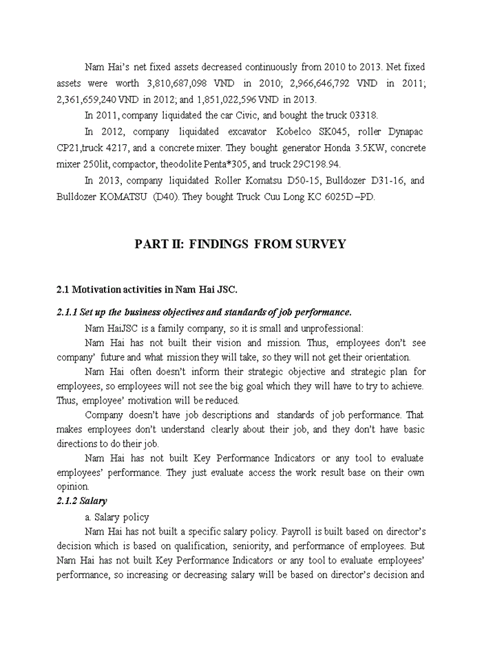 image for page Employee Motivation At Nam Hai Joint Stock Company