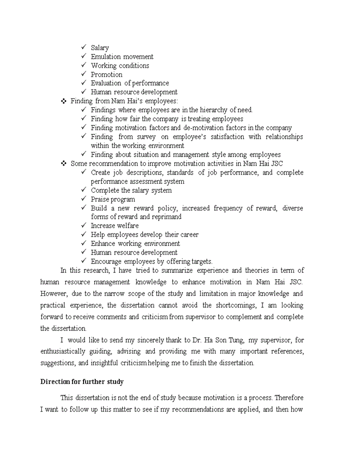 image for page Employee Motivation At Nam Hai Joint Stock Company