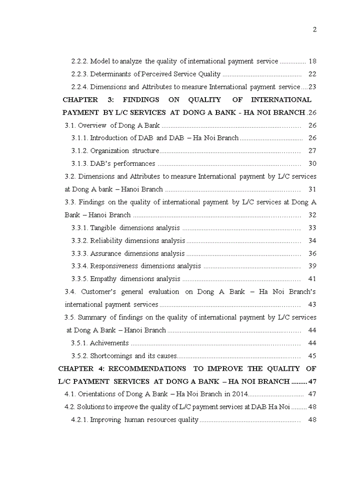 image for page The quality of international payment by l/c at dong a joint stock commercial bank - ha noi branch