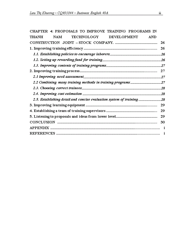 image for page Improving training programs to increase revenue of thanh nam technology development and construction joint – stock company